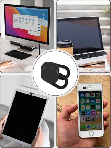 ALIANSHENG Webcam Cover 0.027in Ultra Thin Black Privacy Cover