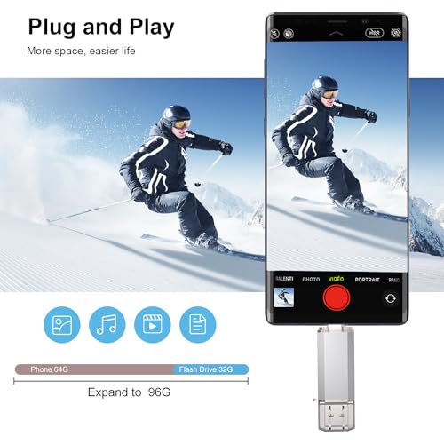 RAOYI 32GB USB 3.0 Type-C Dual OTG Flash Drive U650