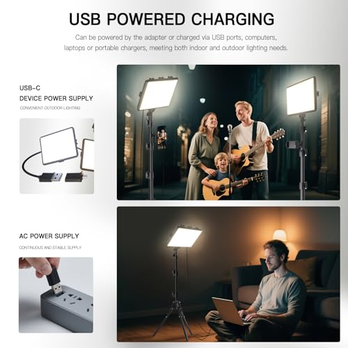 NiceVeedi 2 Count NV-15WHT 2800K-6500K LED Video Light Kit