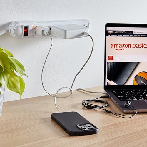 Amazon Basics 6-Outlet Surge Protector Power Strip 791 Joules 15A 125V
