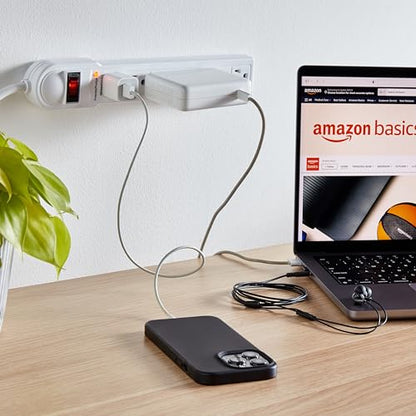 Amazon Basics 6-Outlet Surge Protector Power Strip 791 Joules 15A 125V