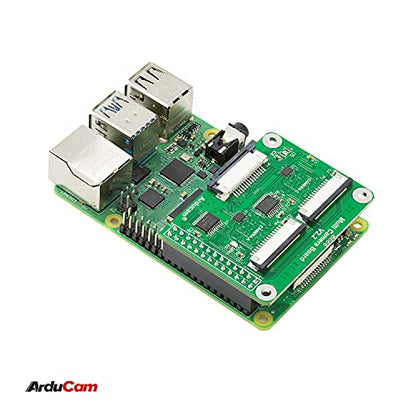 Arducam Multi Camera Adapter Module V2.2 Compatible with Raspberry Pi 5, 4B, V3, 8MP IMX219, 12MP IMX477
