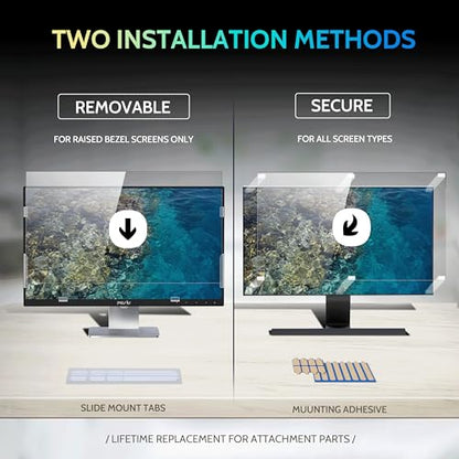 Peslv 27 Inch Privacy Screen Monitor Filter 16:9 Anti-Glare Blue Light Blocker
