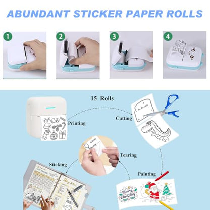 YSYONM 57mm x 25mm Self-Adhesive Thermal Sticker Paper – 3000 Sheets