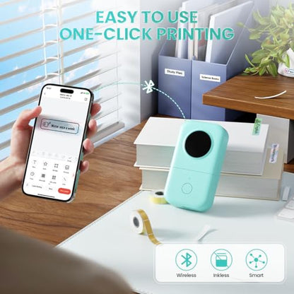 Phomemo D30 Mini Bluetooth Label Maker, 203 dpi, Monochrome, Thermal, Portable