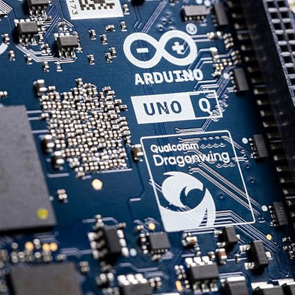 Arduino 4GB UNO Q ABX00173 Hybrid Board - Qualcomm Dragonwing QRB2210 MPU, STM32U585 MCU, Linux Debian OS, Dual-band Wi-Fi 5, USB-C