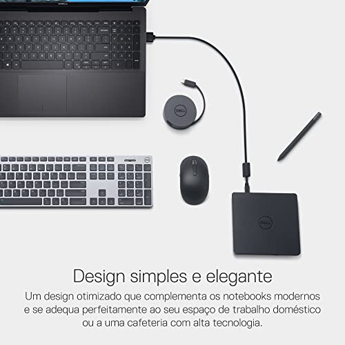 Dell DW316 Slim External Optical Drive 8x Write Speed USB Interface Compatible with Laptops