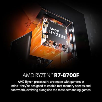 MSI Black Codex Z2 Computer Tower: AMD Ryzen 7 8700F, NVIDIA GeForce RTX 5070, 32GB DDR5 RAM, 2TB SSD, Windows 11 Home, 3840x2160