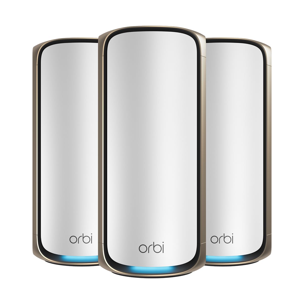 NETGEAR RBE973S Quad-Band WiFi 7 Mesh Network System, Router + 2 Satellite Extenders, Up to 27Gbps, Covers 10,000 sq. ft.