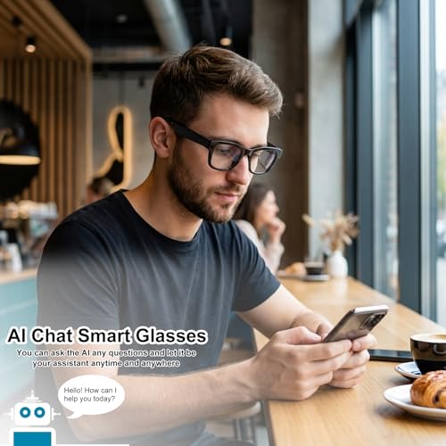 XOOMEER 1.5" B0G4M9ZM1P AI Smart Glasses - Translation, Bluetooth - Classic Plastic