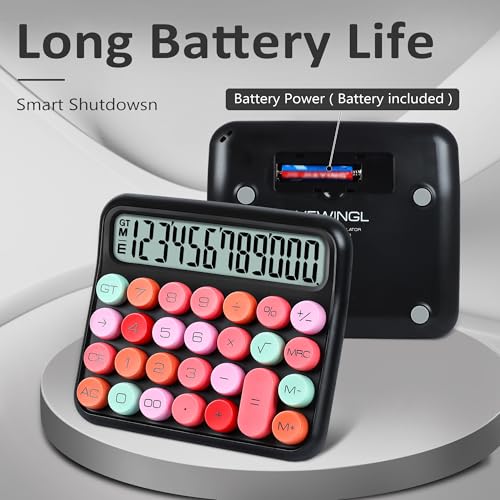 VEWINGL 5" XT-200 Standard Function Calculator Battery Powered LCD Black Mixed Color ABS
