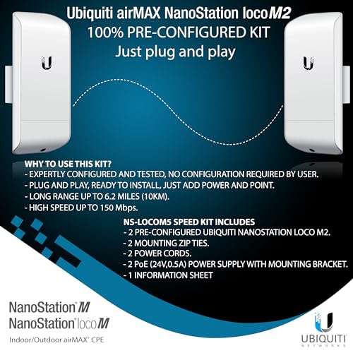 GOOD STORY 2 Pounds NanoStation Loco M2 IEEE 802.11 b/g/n 150 Megabits Per Second Wireless Access Point