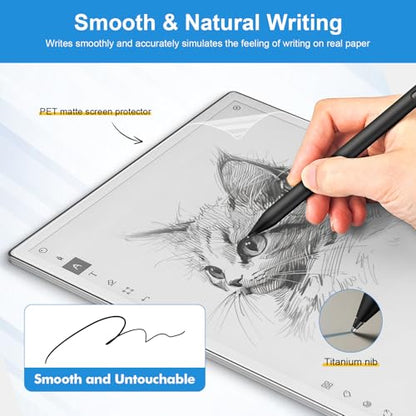 REEYEAR Titanium Pencil Tip & PET Matte Screen Protector Bundle for reMarkable Paper Pro - Clear