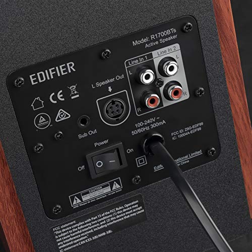 Edifier 4 Inch R1700BTS Wired and Wireless Bookshelf Speakers with Remote Control