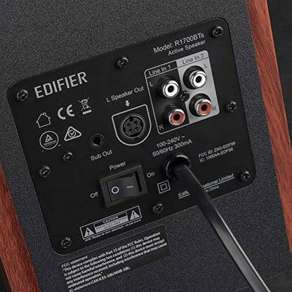 Edifier 4 Inch R1700BTS Wired and Wireless Bookshelf Speakers with Remote Control