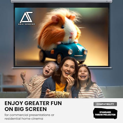 Akia Screens 100-Inch Manual Pull-Down Projector Screen AK-M100V1