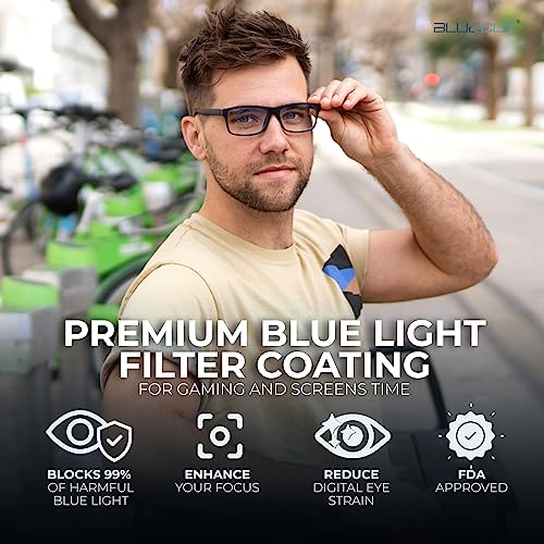 BLUE CUT Large FRED 55mm 17mm 45mm 140mm Blue Light Blocking Glasses