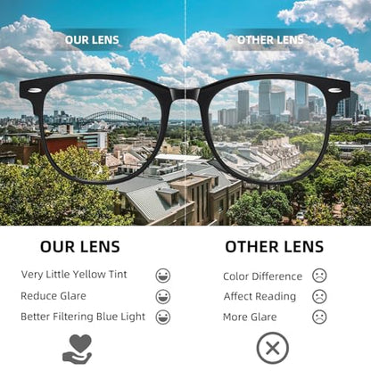 Okany 1 Count 8099 56mm Polycarbonate Lens Square Blue Light Blocking Eyeglasses