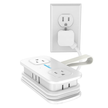 POWSAF 4 Outlets 3 USB Ports 125 Volts 10 Amps Type A Power Strip TK-A03A
