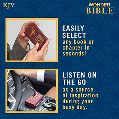 WONDER BIBLE 1 Inch WB011124 Portable Audio Player with Built-In Speaker and USB Connectivity