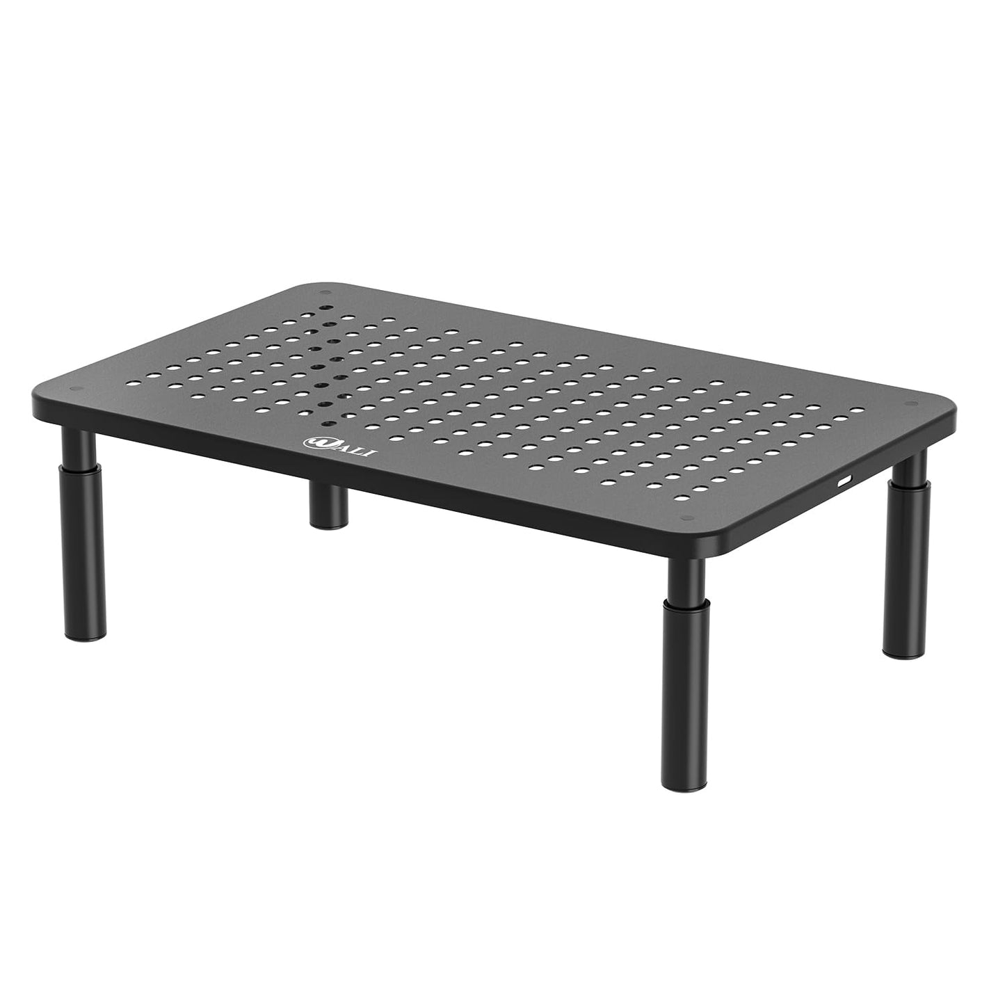 WALI Adjustable Monitor Stand RDTT03 for Desk, Ergonomic Design, Metal Black, 1 Pack