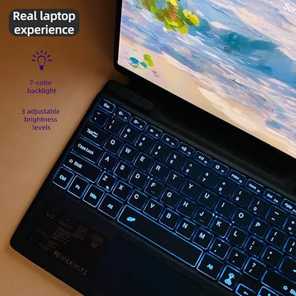 Zoof Surface Pro 11/10/9/8/X Detachable Keyboard; Bluetooth; Ambidextrous; QWERTY Layout; Lightweight; Rechargeable; Black
