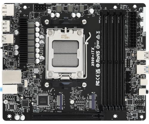 ASRock DeskMeet X600 Mini PC Kit: AMD AM5 Ryzen 9000/8000/7000 Support, 8L Case, 500W PSU, DDR5 7200+ MHz, PCIe 5.0 M.2, Triple Display