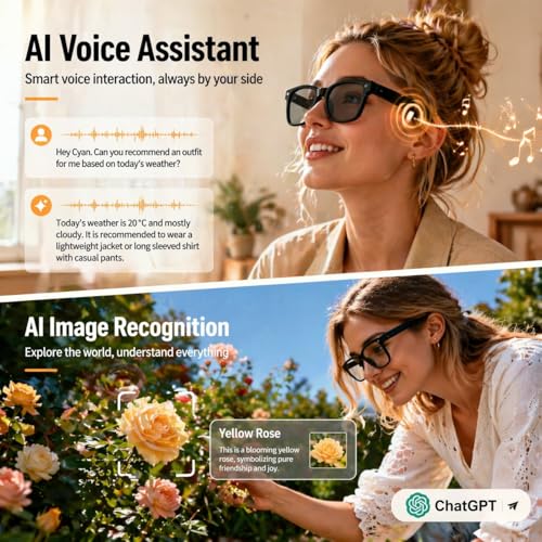 Nllosa 2026 M02 Smart Glasses 8MP 4K Camera No Display Bluetooth 32GB Wearable Tech Glasses