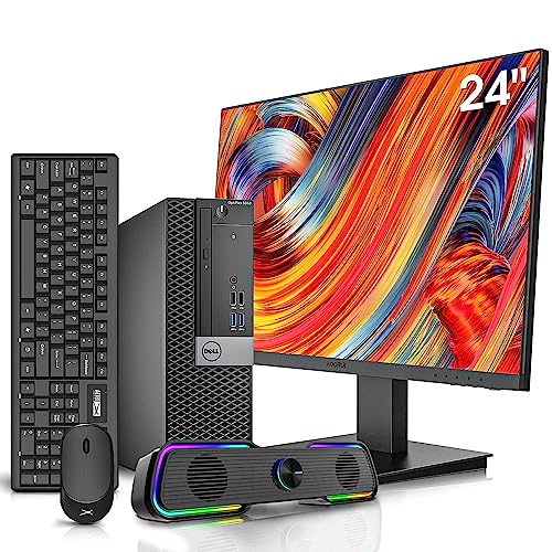Dell OptiPlex 5050 24-Inch 1920x1080 LED Desktop Tower with Intel i7-6700 3.4GHz, 32GB DDR4 RAM, 512GB NVMe SSD