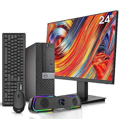 Dell OptiPlex 5050 24-Inch 1920x1080 LED Desktop Tower with Intel i7-6700 3.4GHz, 32GB DDR4 RAM, 512GB NVMe SSD
