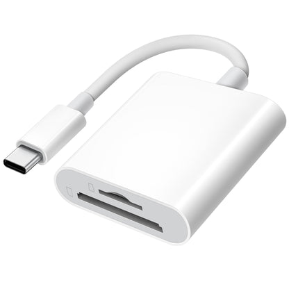 xdgeLoad USB-C 2 Slot SD Card Reader 480 Mbps Compact Adapter for SD/MicroSD Compatible with iPhone/iPad/Mac