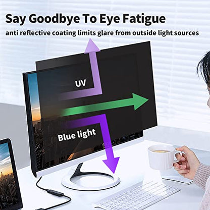 Halloive 24 Inch HH-TYFK24-2pack 16:9 Widescreen Removable Anti-Glare Privacy Filter