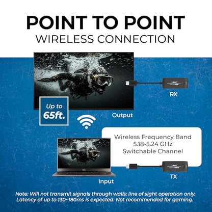 OREI 4L x 2W x 7H WUHD3-66M-K 4K HDMI Wireless Video Extender