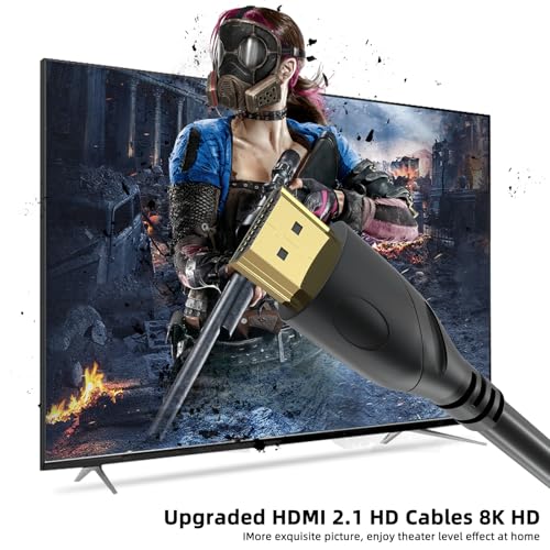 Jorenca 6.6 Feet HDMI Cable H 4K@60Hz 60Hz