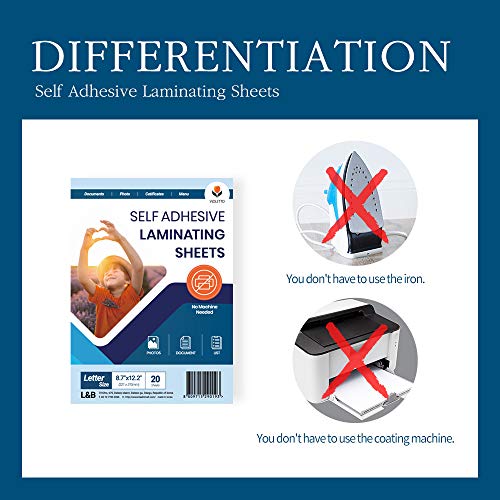 VIOLETTO 9 x 12 Inches LA20 20-Pack 4mil Clear Laminating Sheets