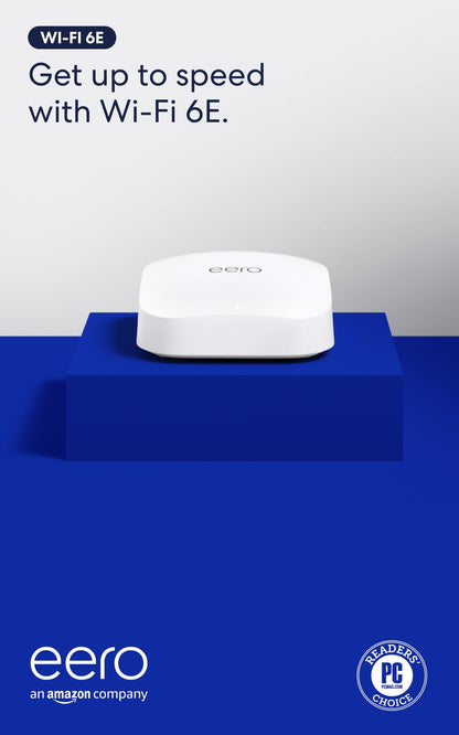 Amazon eero Pro 6E Mesh WiFi Router 2.5 Gbps Coverage 2000 sqft 100+ Device Support Wifi 6E