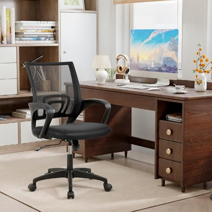 BestOffice 1.0 Count VN-H03-Black-BestOffice Ergonomic Office Chair with Breathable Backrest and Adjustable Height