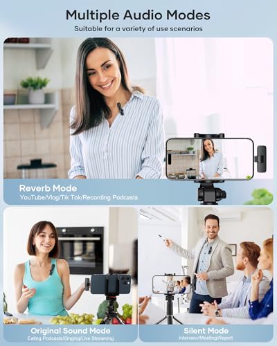 KUKIHO 2 Pack Mic-01 2.4GHz Wireless Lavalier Microphone USB Type-C Omnidirectional