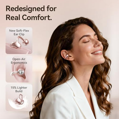 Kinglucky A8 Wireless Headphones Bluetooth 6.0 Open Ear with 50H Playtime, IP56 Waterproof
