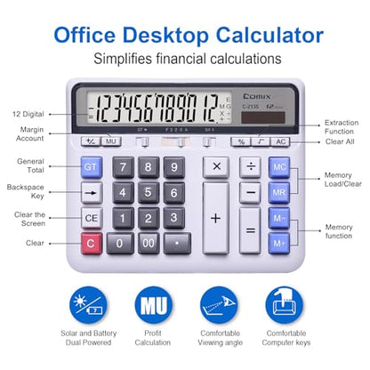 Comix 4.7 Inch c-2135 LCD Display Standard Function Calculator