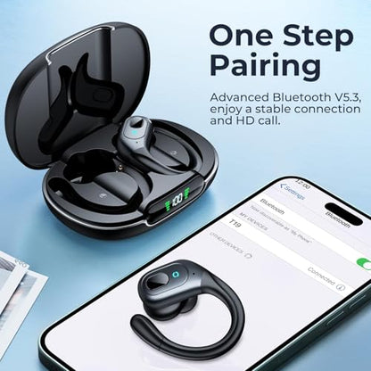 occiam T19 Wireless Earbuds 90Hrs Playback Bluetooth 5.4 In-Ear Active Noise Cancellation Headphones Sports
