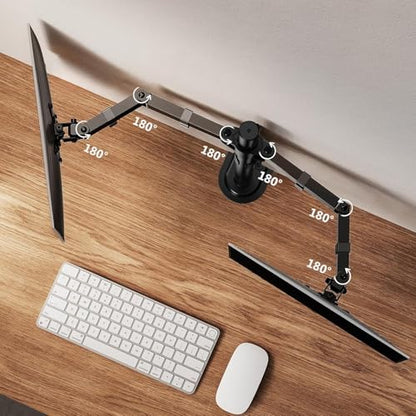 ErGear Dual Monitor Stand 13-32 Inches EGCM1 VESA Mount Adjustable Height Black