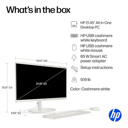 HP 21.5" All-in-One Desktop Computer Intel N100 1920x1080 HDMI Integrated