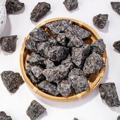 AZKRWFLM 0.67 lb Yooperlite Rocks Natural Fluorescent Minerals for Crafts and Decoration