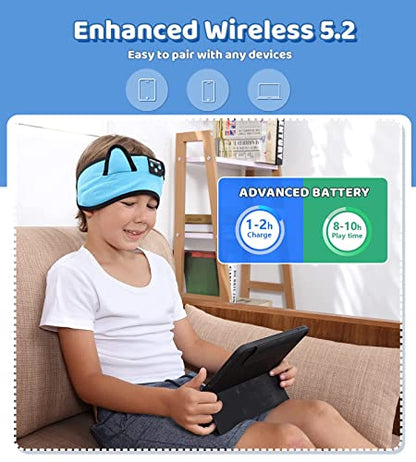 KIDSBAND Kids Headphones KIDS01 Bluetooth 5.2 Adjustable On-Ear Plastic with Wired & Wireless Connectivity