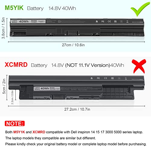 Futurebatt M5Y1K 2200mAh 14.8V Lithium Ion Laptop Battery