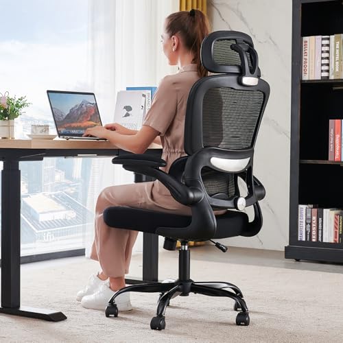 TRALT 1 Count YX001-1 Ergonomic Office Chair 330 lbs Load Capacity Indoor Use Black
