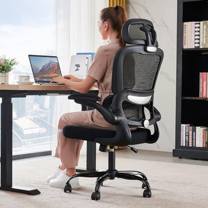 TRALT 1 Count YX001-1 Ergonomic Office Chair 330 lbs Load Capacity Indoor Use Black