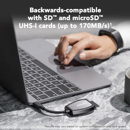Lexar 2-Slot USB 3.2 Type-C Card Reader for SD & microSD Cards Model LRW470U-RNHNU