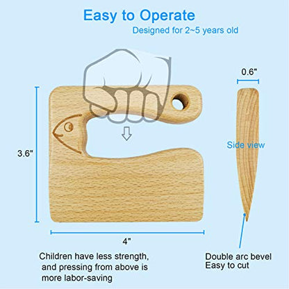 LUOLAO 4 Inch MZRTD-201027 Wooden Kids Knife Tool